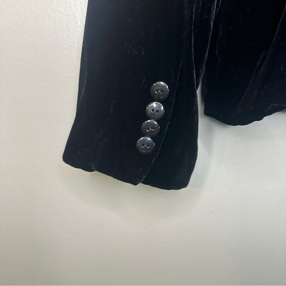Seven Brand Black Velvet Blazer Sz14/16 - Picture 3 of 5